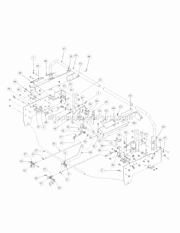 Control Assembly Diagram and Parts List for M72-GN 53AB5FEZ150-28-HP Cub Cadet Lawn Tractor